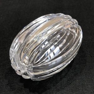 Vintage Gorham Lead Crystal Egg Shape Art Deco Trinket Box